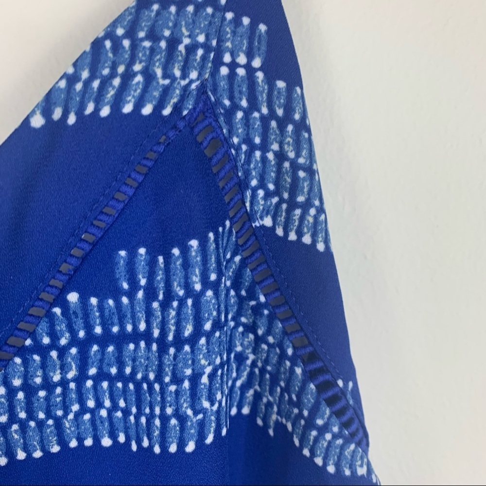 Collective Concepts Blue Print Racerback Tank Top - Picture 5 of 8